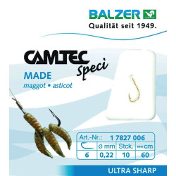 Гачки з поводком BALZER CAMTEC SPECI MAGGOT