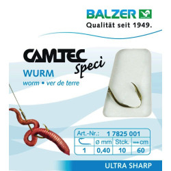 Hooks with leader BALZER CAMTEC SPECI WORM