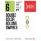 LJ Double Color Rolling Swivels