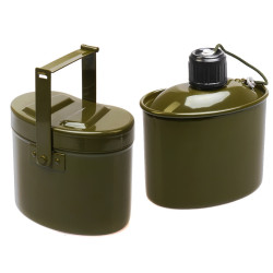 Cookware set army pot and flask 