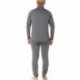 Breathable thermal underwear NORFIN WINTER LINE GRAY, set with zipper, elastic waistband
