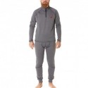 3036001-S Breathable thermal underwear NORFIN WINTER LINE GRAY, set with zipper, elastic waistband
