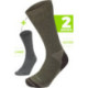 Socks LORPEN Cold Weather Sock System Conifer, set, merino wool