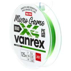 Шнур Lucky John Vanrex Micro Game х4 Braid Fluo Green