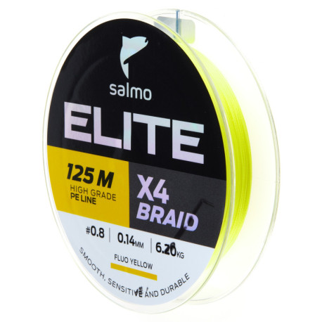 Braided line Salmo Elite х4 Braid Fluo Yellow 125