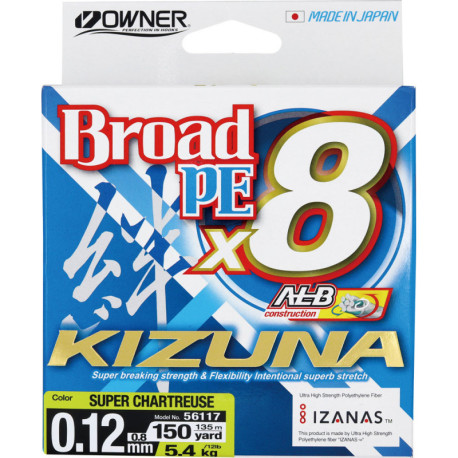 Braided line Owner Kizuna Super Chartreuse 135m