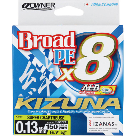 Braided line Owner Kizuna Super Chartreuse 135m