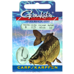 Hooks with leader Gamakatsu Carp 3310F