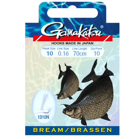 Hooks with leader Gamakatsu Bream 1310N