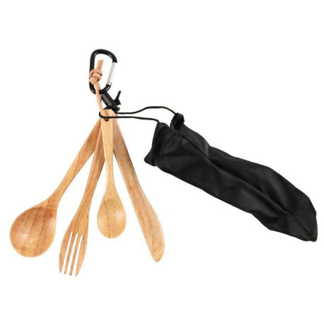 Atom wooden camping cutlery